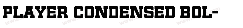 Player Condensed Bol字体转换